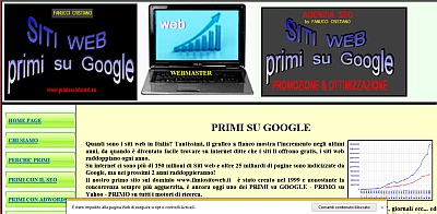 www.primosuinternet.eu - 
WEBMASTER PRIMO SU INTERNET e GOOGLE 