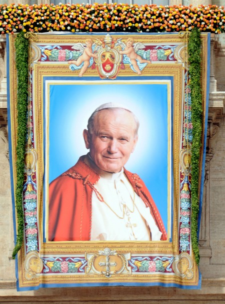 Arazzo Beato Papa Wojtyla